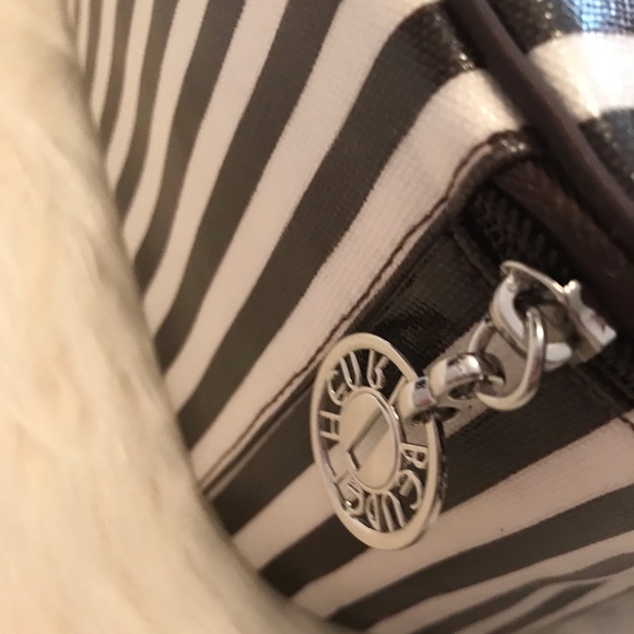 Henri Bendel Centennial Stripe Round Train Case - Picture 6 of 8